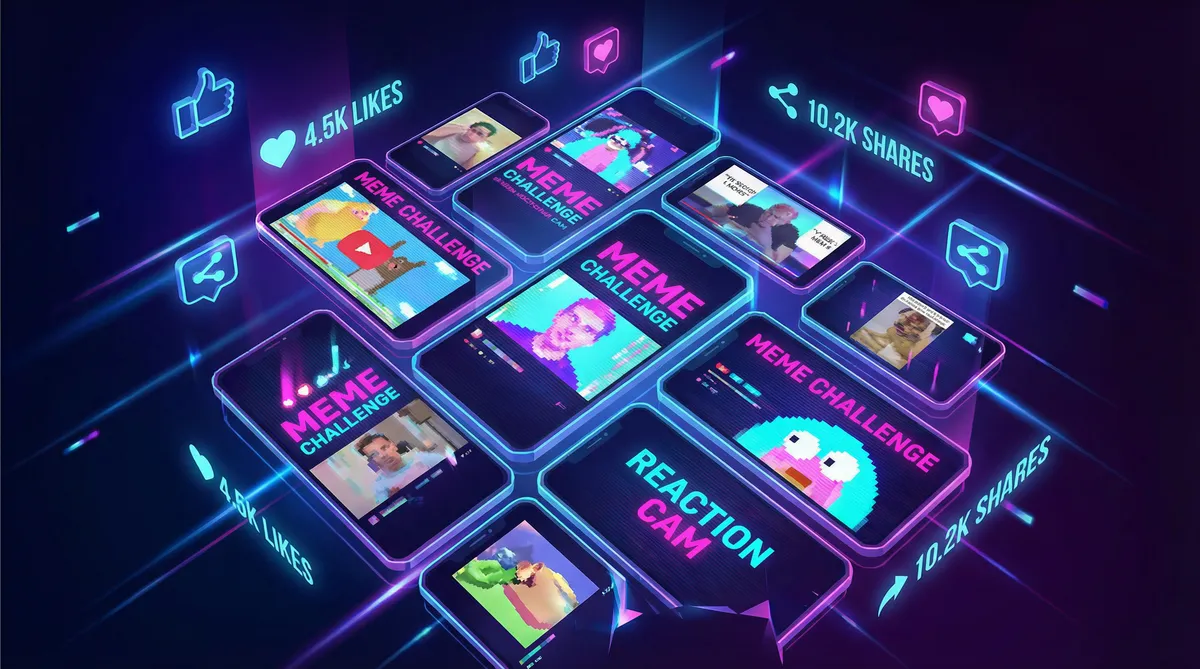 视频聊天软件排行 热梗挑战活动 - 用户二次创作展示